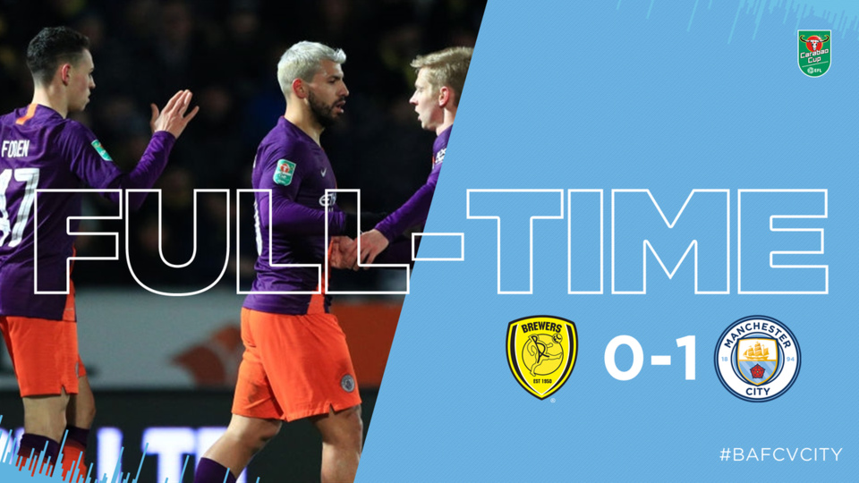 CARABAO CUP : Burton vs Man City 0 - 1 ... Les Citizens se qualifient pour la finale CARABAO CUP : Burton vs Man City 0 - 1 ... Les Citizens se qualifient pour la finale