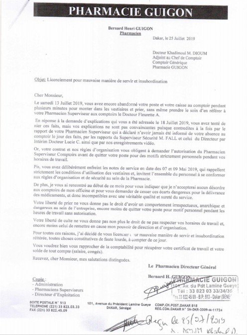 communiqué de la pharmacie Guigon