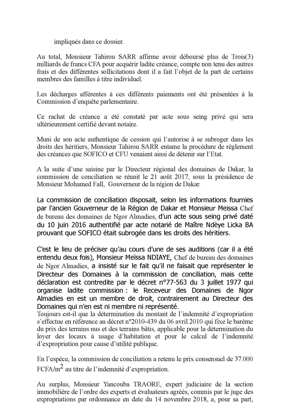 AFFAIRE DES 94 MILLIARDS : La Commission d'enquête parlementaire blanchit Mamour Diallo et enfonce Ousmane Sonko AFFAIRE DES 94 MILLIARDS : La Commission d'enquête parlementaire blanchit Mamour Diallo et enfonce Ousmane Sonko