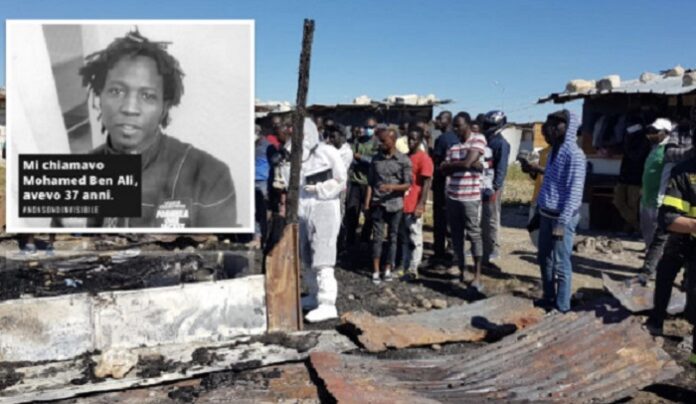 ITALIE Omar, un ouvrier sénégalais, meurt brûlé dans un incendie, beaucoup de compatriotes sinistrés