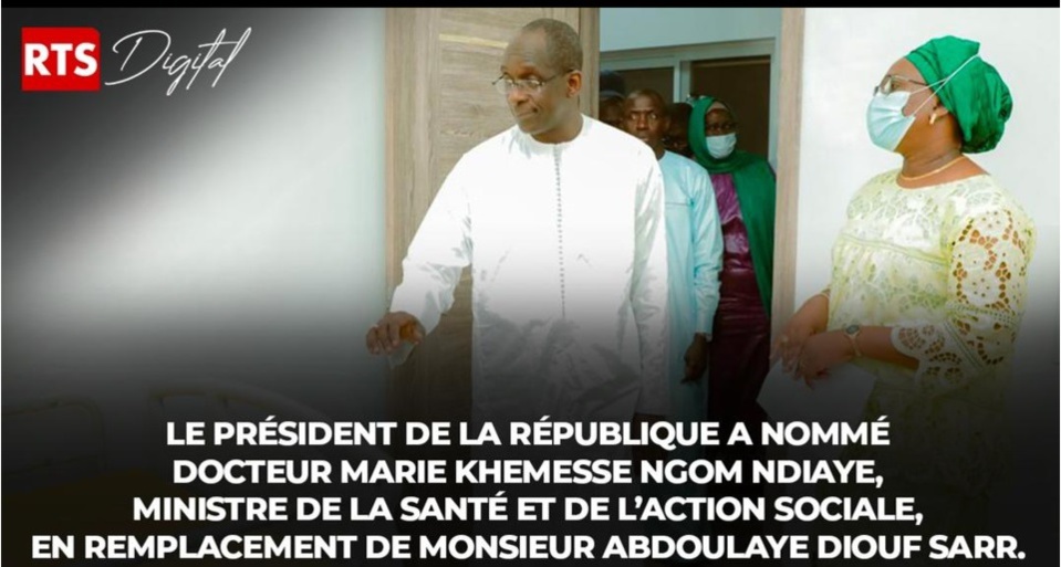Diouf Sarr limogé, Marie Khemesse Ngom nouvelle ministre de la santé et de l'action sociale Diouf Sarr limogé, Marie Khemesse Ngom nouvelle ministre de la santé et de l'action sociale