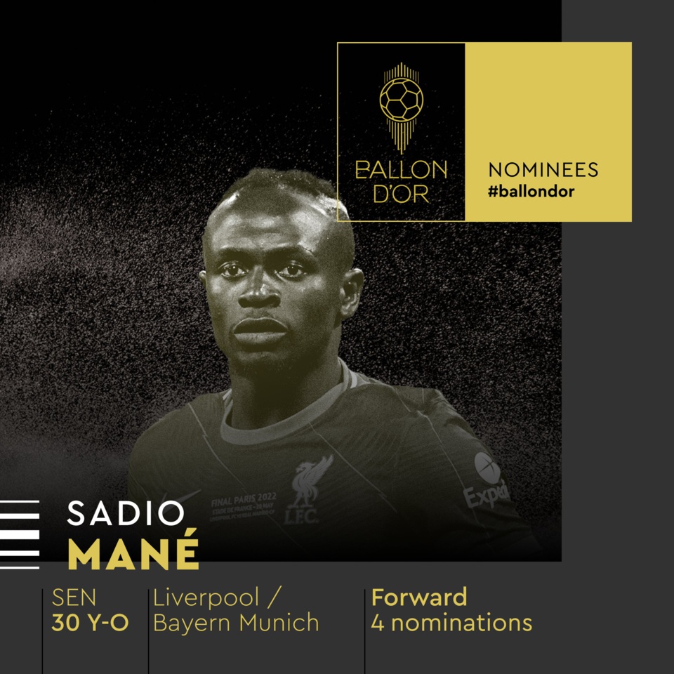 BALLON D’OR 2022 : La liste des 30 nominés dévoilée avec Sadio Mané, mais sans Messi et Neymar BALLON D’OR 2022 : La liste des 30 nominés dévoilée avec Sadio Mané, mais sans Messi et Neymar