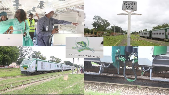 Le train de nouveau dans le décor de Touba