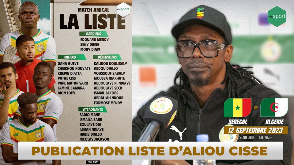 AMICAL SÉNÉGAL-ALGÉRIE : « C’est un gros match, toute l’Afrique nous attend », a dit Aliou Cissé AMICAL SÉNÉGAL-ALGÉRIE : « C’est un gros match, toute l’Afrique nous attend », a dit Aliou Cissé