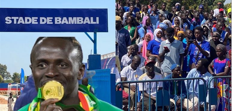 INFRASTRUCTURE SPORTIVE A BAMBALI : Sadio Mané a inauguré le terrain qu’il a offert à son village