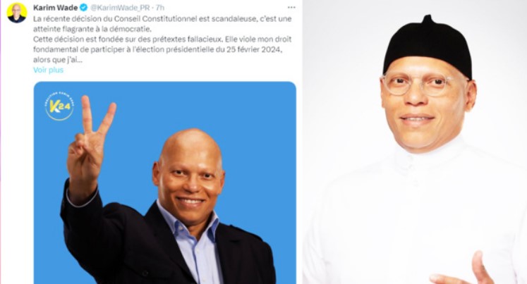 Ejecté de la liste définitive du CC : Karim crie au "scandale" et décide de saisir les juridictions internationales dont la Cedeao