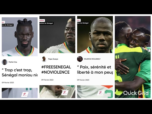 DES LIONS PROTESTENT CONTRE LA VIOLENCE : Kalidou Koulibaly, Pape Guèye et Pathé Ciss déplorent la situation politique du Sénégal