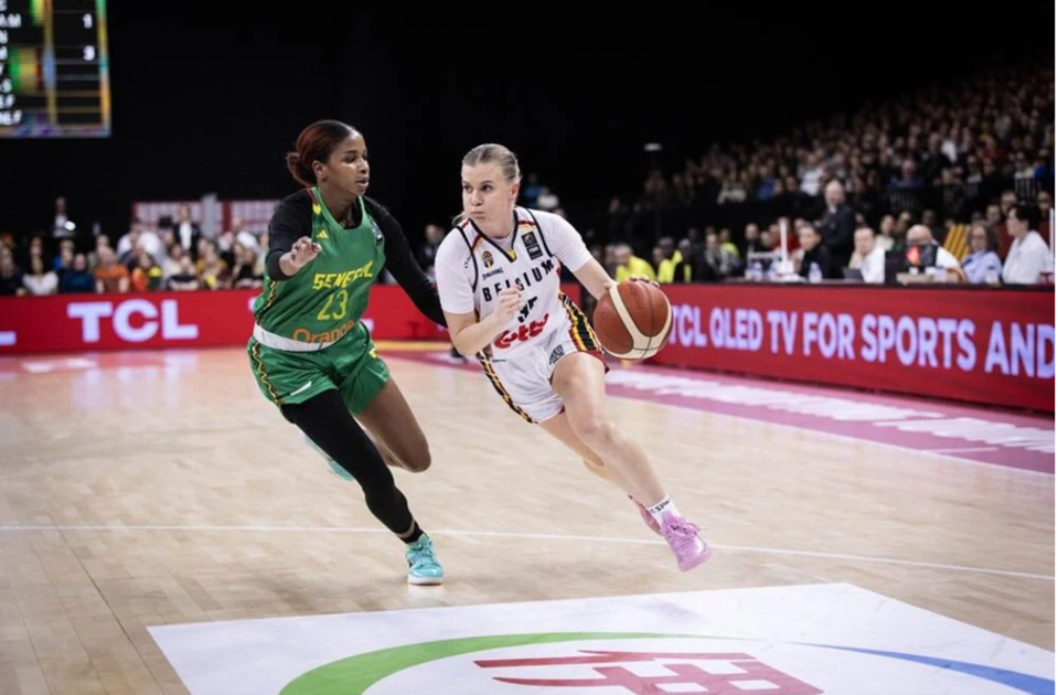 BELGIQUE 97 SENEGAL 66 Aqui la salida (par ici la sortie) !