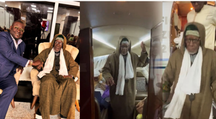 Gamou Nigéria: Arrivée en Jet Privé du Khalife général de Médina Baye à Abuja en compagnie de son Ministre en charge des Grands Travaux