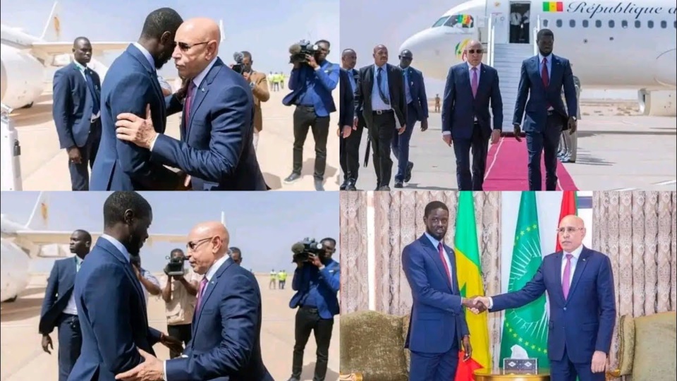 VISITE D’AMITIÉ ET DE TRAVAIL DU PRÉSIDENT DE LA RÉPUBLIQUE EN MAURITANIE : Diomaye accueilli avec les honneurs à Nouakchott, les ressources gazières, les accords de pêche et le pont reliant les deux Rosso au menu des discussions
