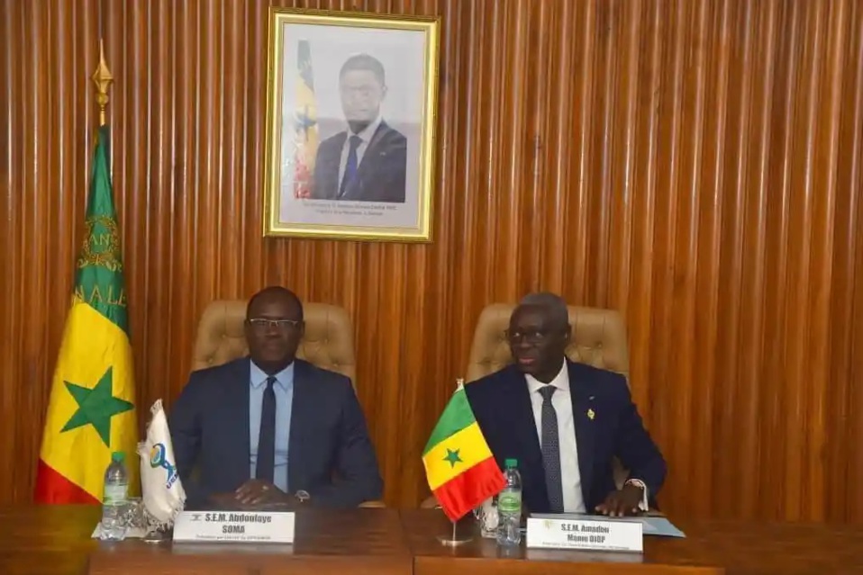 Assemblée nationale : . Le président Amadou Mame Diop a reçu Monsieur Abdoulaye Soma, président par intérim du Comité Interparlementaire de l’Uemoa (Cip-Uemoa)