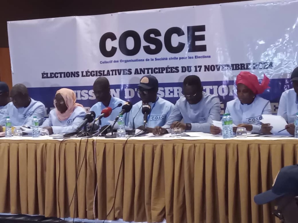 BILAN DE L’ORGANISATION DES LÉGISLATIVES DU 17 NOVEMBRE 2024 : Le Cosce note des dysfonctionnements, félicite le peuple et fait ses recommandations BILAN DE L’ORGANISATION DES LÉGISLATIVES DU 17 NOVEMBRE 2024 : Le Cosce note des dysfonctionnements, félicite le peuple et fait ses recommandations