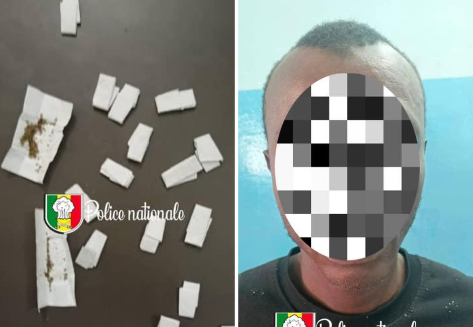 Ziguinchor : un individu interpellé avec 18 plis de papiers blancs contenant du kush Ziguinchor : un individu interpellé avec 18 plis de papiers blancs contenant du kush