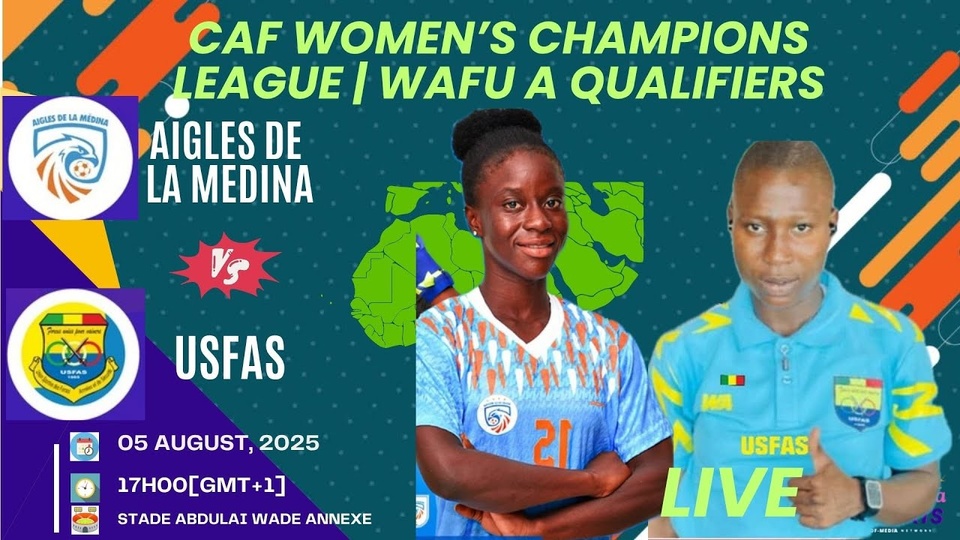 QUALIFICATION POUR LA LIGUE DES CHAMPIONS FÉMININE : DÉFAITE CONTRE L’USFAS BAMAKO (2-0) Les Aigles de la Médina trébuchent pour leur entrée en lice