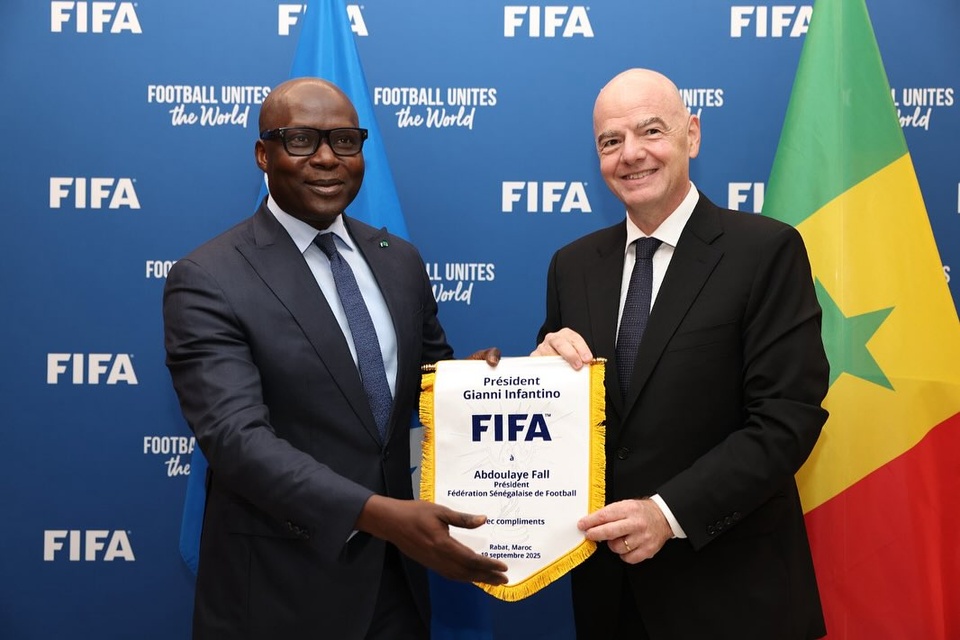 SIÈGE DE LA FIFA A RABAT : Gianni Infantino en tête-à-tête avec Abdoulaye Fall, président de la Fsf SIÈGE DE LA FIFA A RABAT : Gianni Infantino en tête-à-tête avec Abdoulaye Fall, président de la Fsf