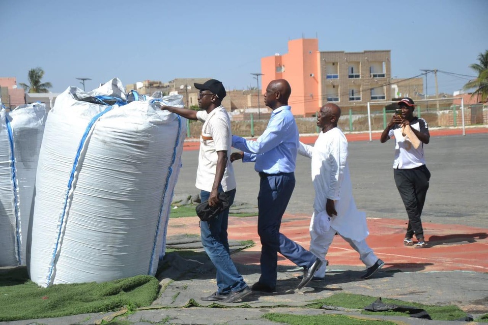 Mansour Faye a repris service et accélère les travaux du stade Mawade Wade Mansour Faye a repris service et accélère les travaux du stade Mawade Wade