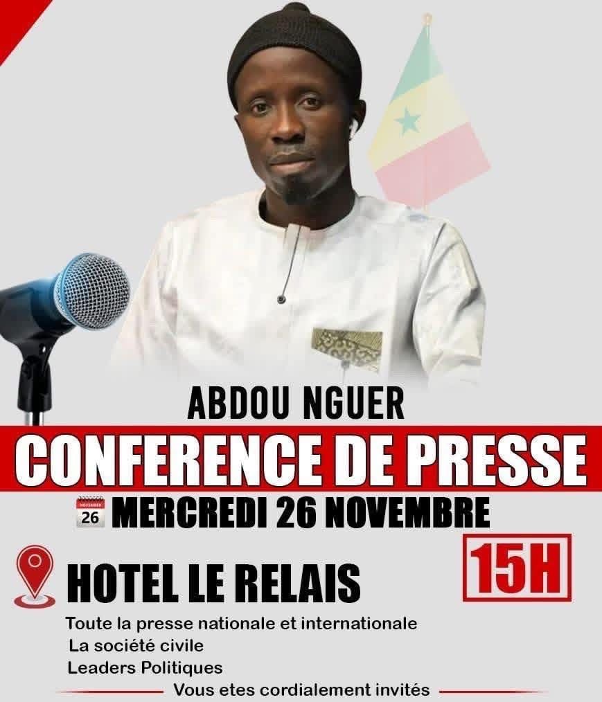 Abdou Nguer face à la presse le mercredi 26 novembre
