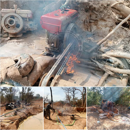 ORPAILLAGE CLANDESTIN : Un vaste site démantelé à Baninkhoto, dans le département de Saraya