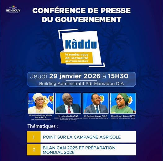 La conférence de presse du Gouvernement reportée à jeudi