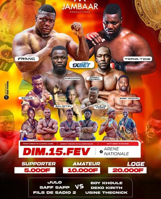 Jambaar Productions dévoile les prix des billets pour Tapha Tine vs Franc, Fils de Tigre vs Bou Siteu
