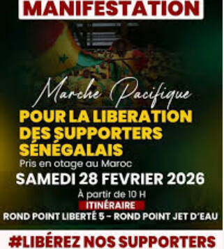 Mobilisation pour la libération des supporters sénégalais arrêtés au Maroc: marche pacifique aujourd'hui