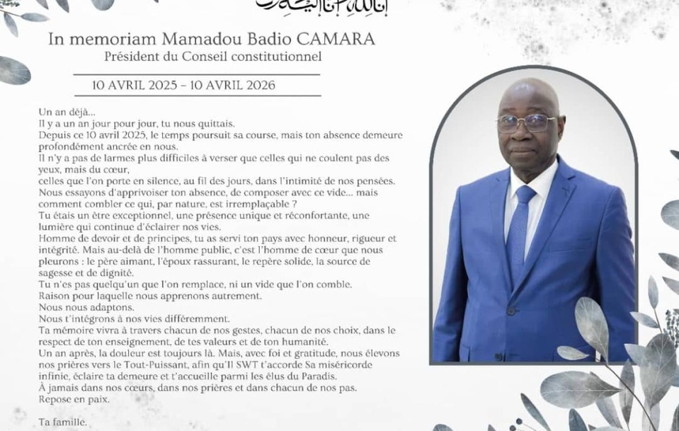 In Memoriam : Hommage à Mamadou Badio Camara, un an après son décès In Memoriam : Hommage à Mamadou Badio Camara, un an après son décès