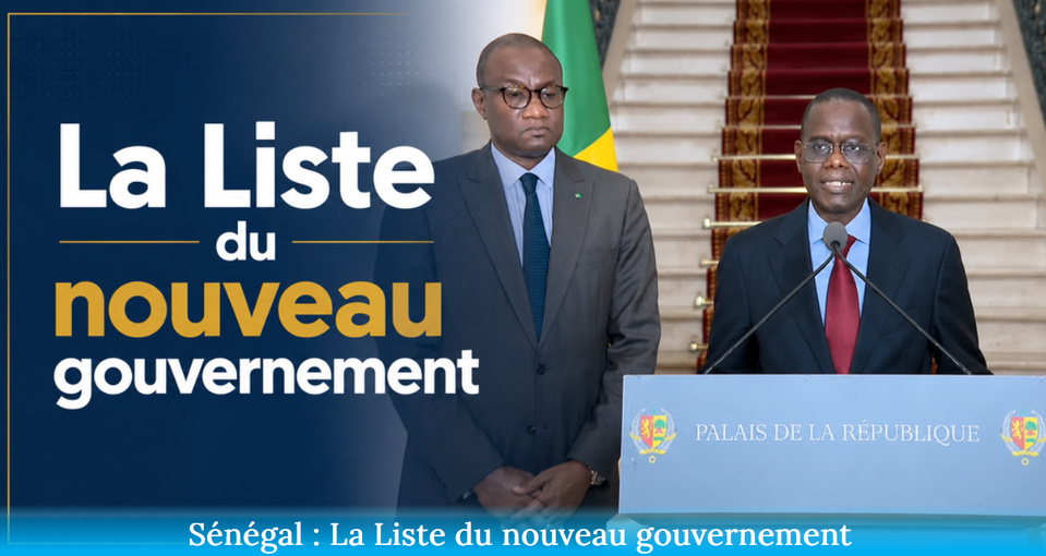 Sénégal : La Liste du nouveau gouvernement