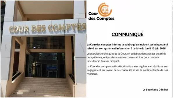 La Cour des comptes : Incident technique sur son système d'information