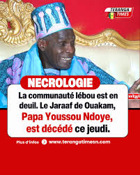 Le Jearaf Youssou Ndoye rappelé à Dieu
