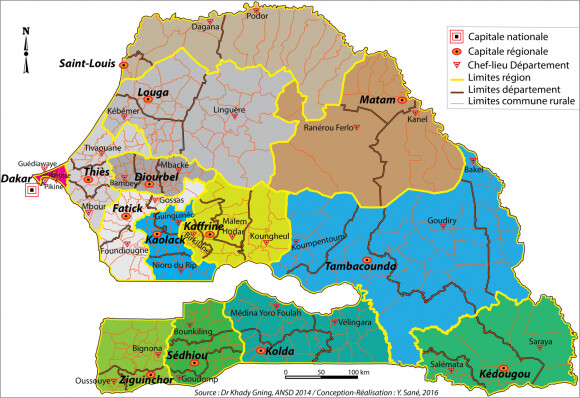écart entre Dakar et les autres régions