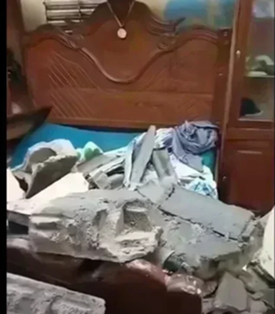 CONSÉQUENCES DES PLUIES À GUINAW RAILS SUD : Une dalle s'effondre sur un couple dans son lit, tue la femme et casse le bras gauche du mari