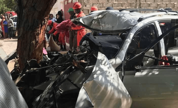 GRAVE ACCIDENT A SICAP AMITIÉ : Mously Mbaye heurte un arbre, faisant 6 morts dont ses deux enfants, ses 2 neveux, sa bonne et son cousin
