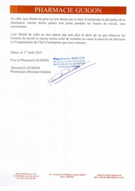 communiqué de la pharmacie Guigon