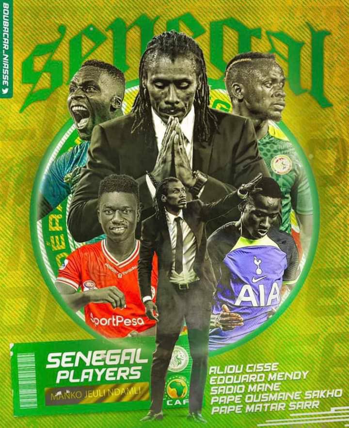 CAF AWARDS  :Sadio Mané, Aliou Cissé, Pape Matar Sarr, Pape Ousmane Sakho et l'équipe nationale du Sénégal en taille Rois de la savane