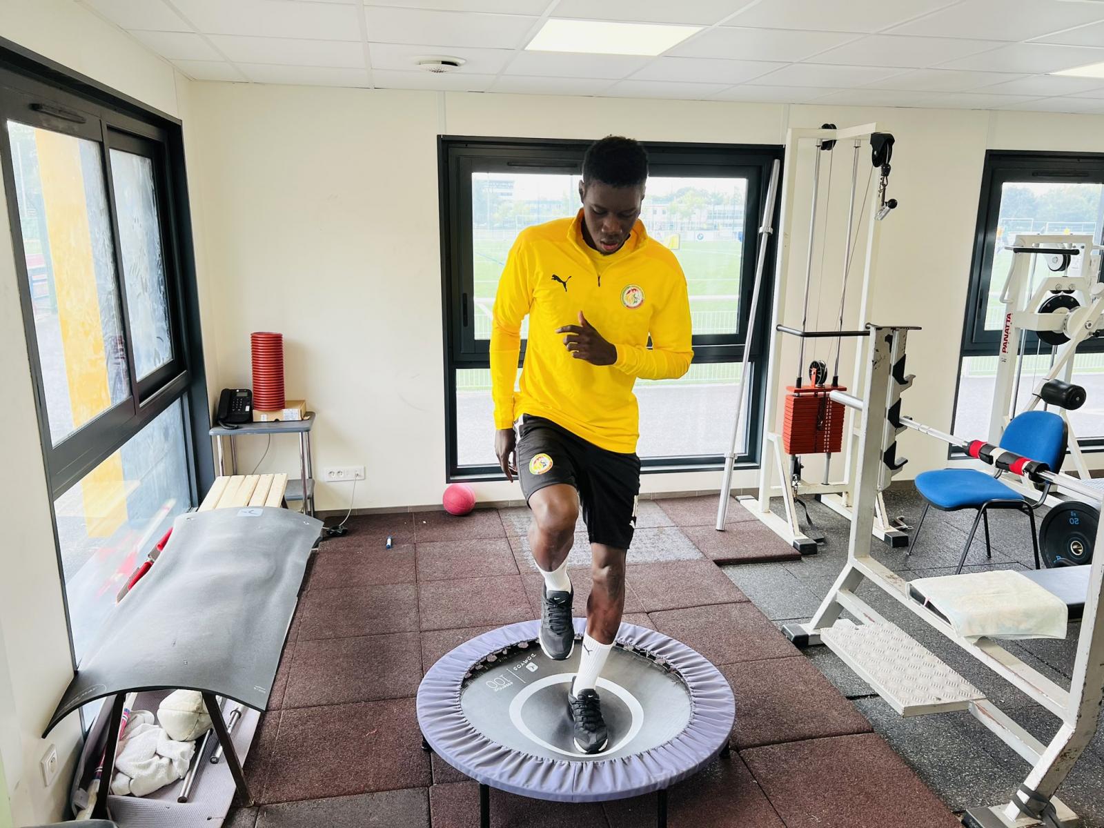 Boulaye Dia, Ismaïla Sarr et Moussa Niakhaté se sont entrainés en salle