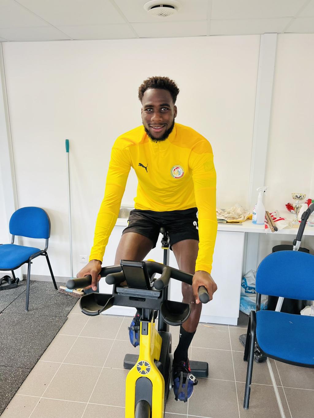 Boulaye Dia, Ismaïla Sarr et Moussa Niakhaté se sont entrainés en salle