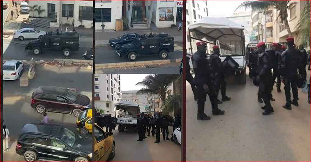 IMPRESSIONNANT DISPOSITIF SÉCURITAIRE À DAKAR À LA VEILLE DU PROCÈS SONKO/MAME MBAYE NIANG :Policiers et gendarmes encerclent Dakar pour parer à tout débordement