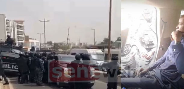 Ousmane Sonko embarqué dans un véhicule blindé et conduit chez lui