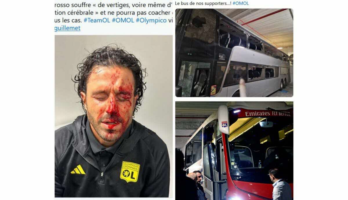 Marseille-Lyon annulé après de violents incidents visant le bus lyonnais