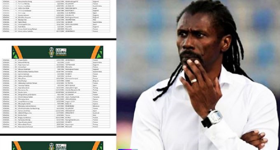 PRÉ-LISTE DU SÉNÉGAL POUR LA CAN 2023 :  55 JOUEURS PRÉSÉLECTIONNES Aliou Cissé dans la continuité avec des Champions d’Afrique et des Lionceaux