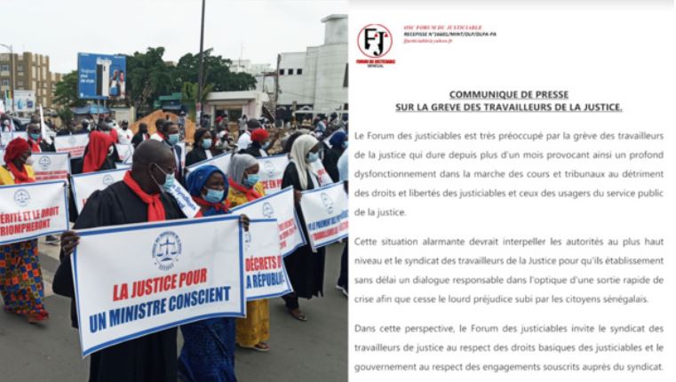 Grève des travailleurs de la justice: Le FJ exprime ses préoccupations et appelle à une " sortie rapide de crise"