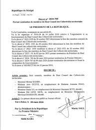 NOMINATION AU HAUT CONSEIL DE COLLECTIVITES TERRITORIALES : Le Hcct accueille de nouveaux membres, Momar Samb casé