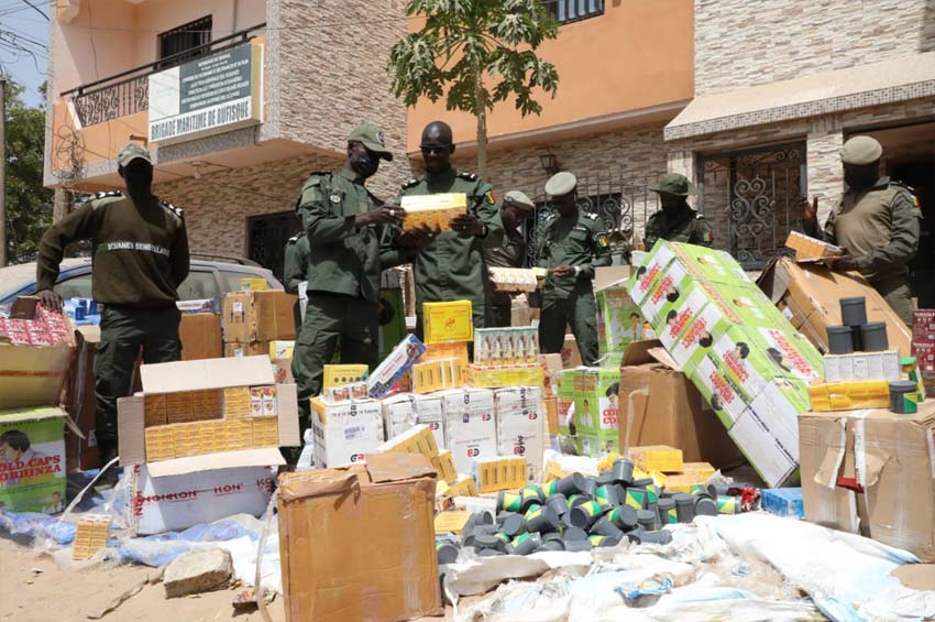 …du cannabis, des cuisses de poulet d’une contrevaleur de près de 19 briques