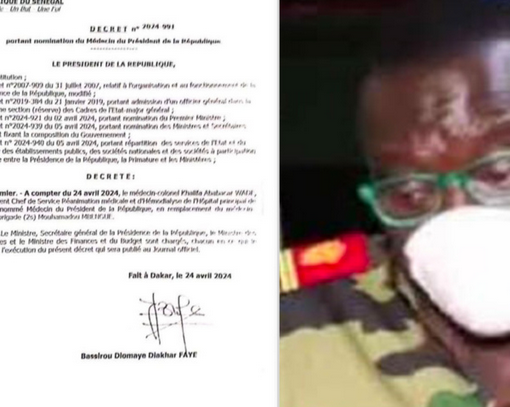 Diomaye nomme un nouveau Médecin personnel du Président