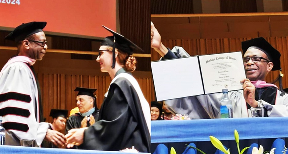Youssou Ndour Docteur Honoris Causa de l’Université Berklee Valencia en Espagne
