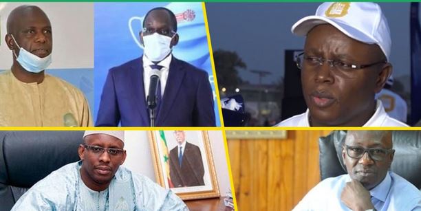Mansour Faye, Abdoulaye Diouf Sarr, Abdoulaye Diop, Moustapha Diop et Matar Bâ en route vers la Haute Cour de justice
