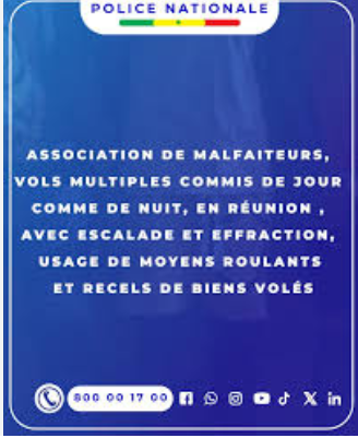 Vols multiples, association de malfaiteurs : La Police de Dieuppeul arrête 4 personnes