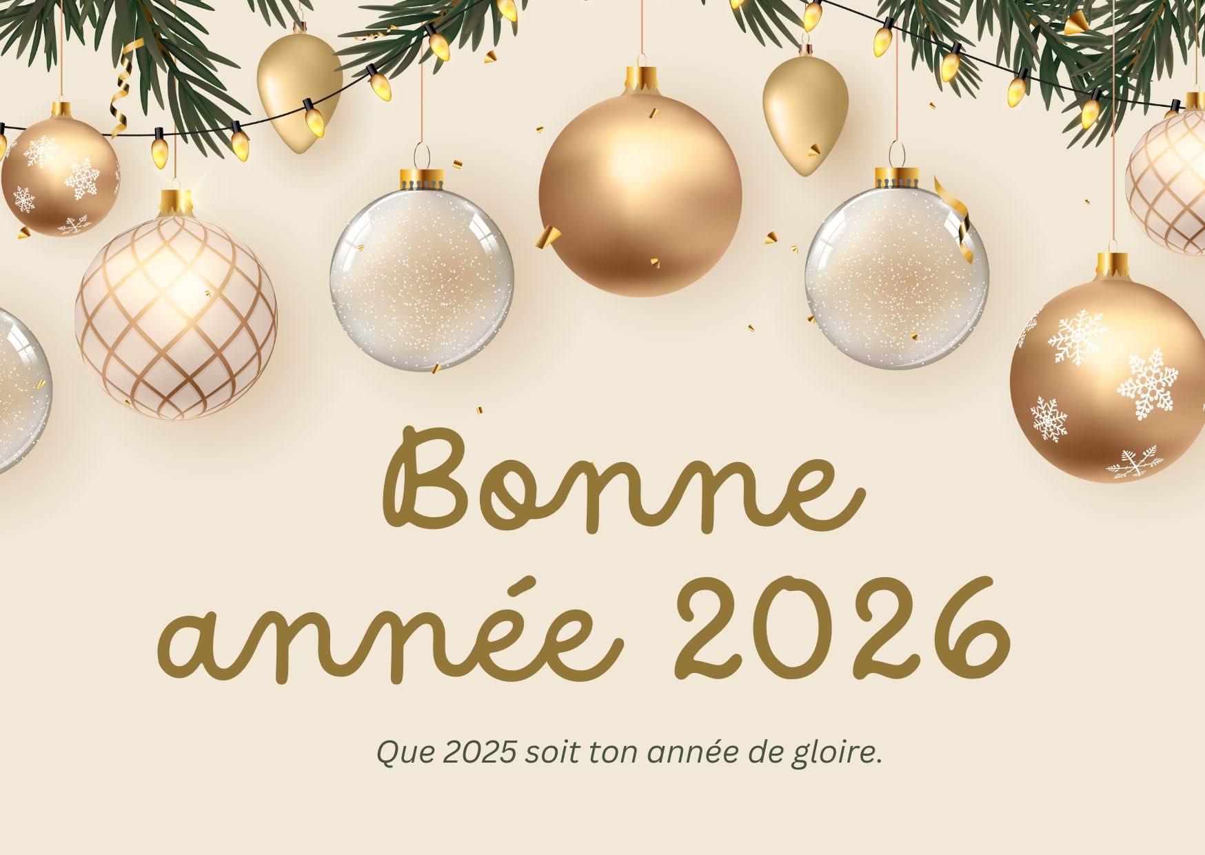 Bonne et heureuse année 2026