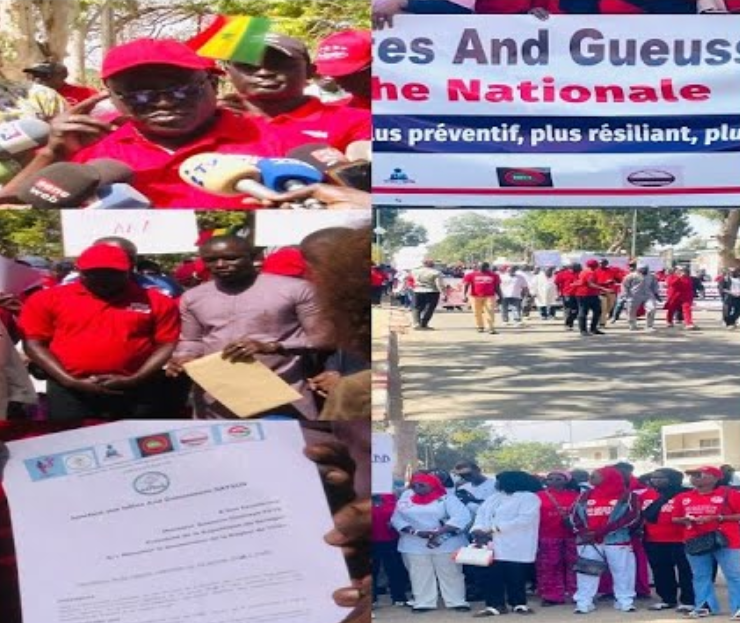 MARCHE DE PROTESTATION DES SYNDICATS DE LA SANTÉ À THIÈS : La Jonction des luttes met le gouvernement face à ses responsabilités