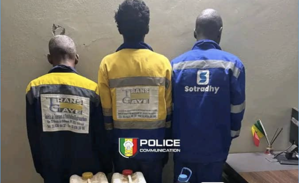 VOL DE CARBURANT A RUFISQUE : Trois personnes interpellées dans une opération nocturne de siphonnage